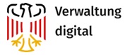 Логотип Verwaltung Digital — цифровой платформы Германии с пояснениями по §34c GewO License